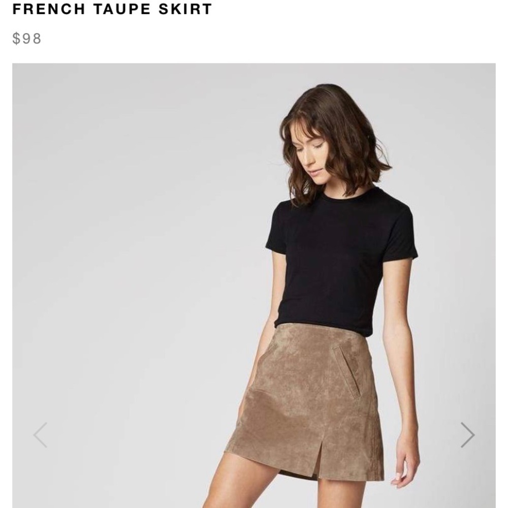 BlankNYC brown suede skirt